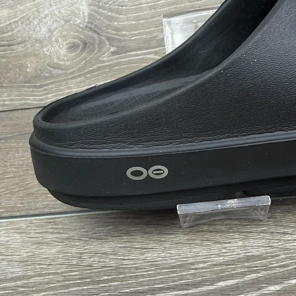 Oofos Oocloog Men's Sz 12/Women’s 14 Black Oofoam Slip-On Recovery Mules Clogs